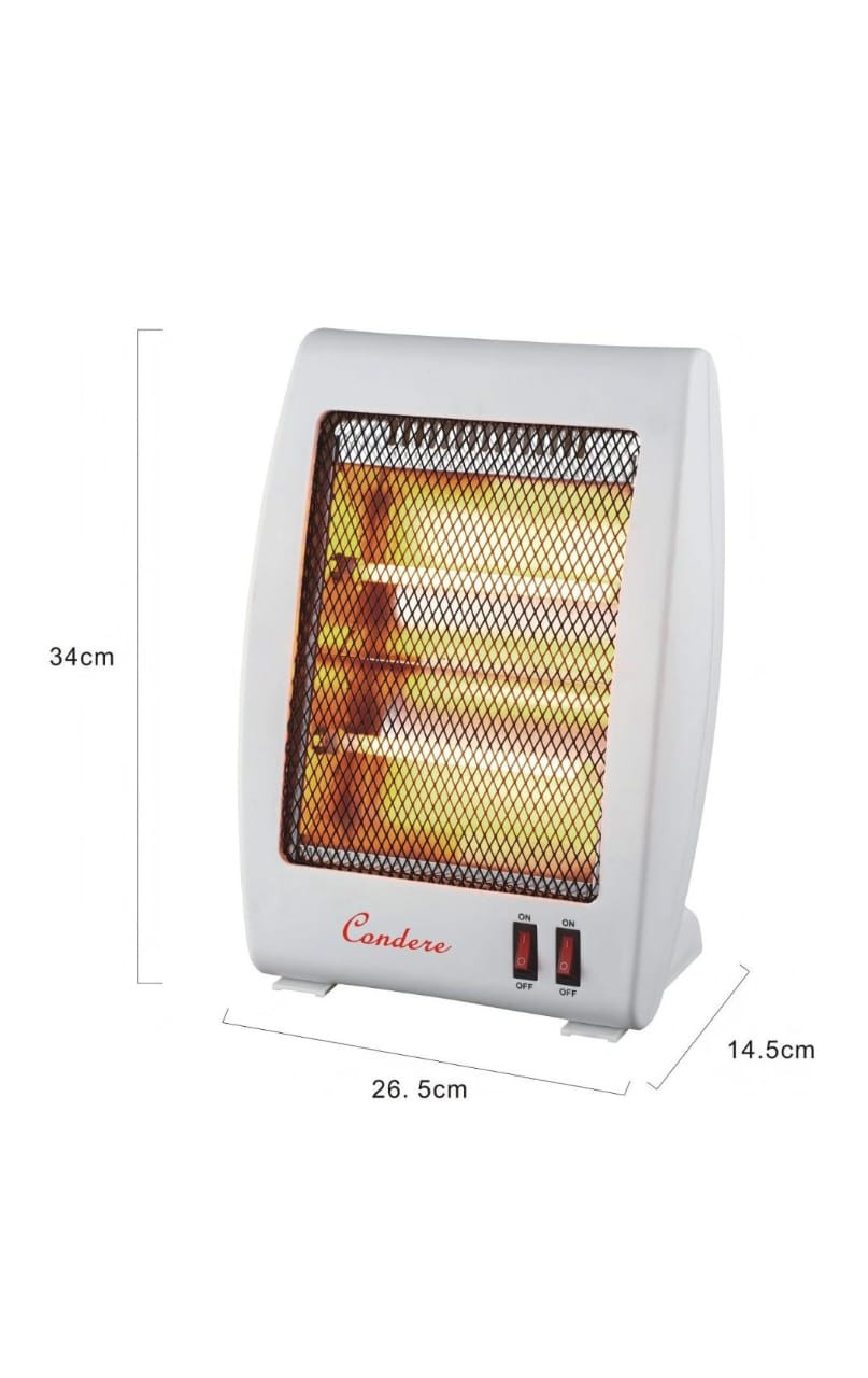 CONDERE Electric Heater ZR-2007 800W Quartz with 2 Heating Settings