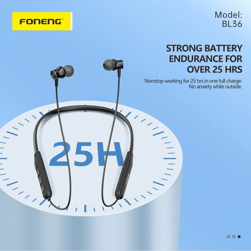 FONENG Deep Bass Neckband Bluetooth Earphone BL36