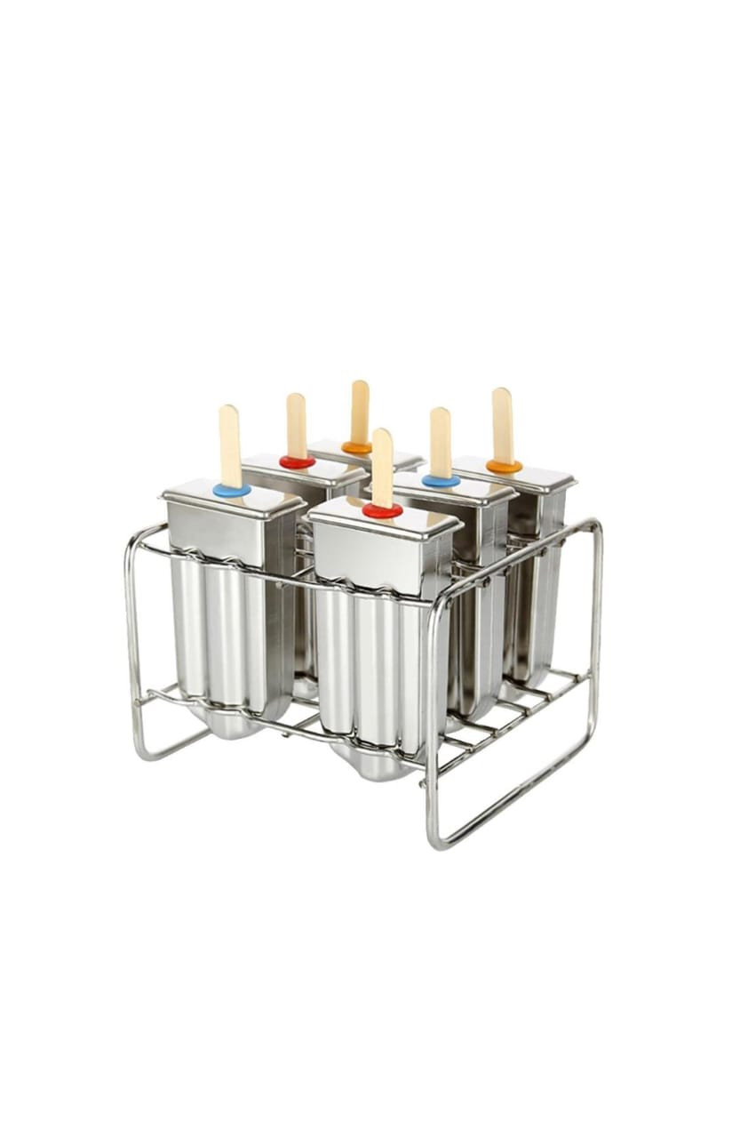 Ice Cream Molds - Easy Release DIY Popsicle Home and Commercial Use- Set of 6