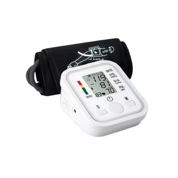 Digital Upper Arm Blood Pressure Monitor – Automatic LCD BP Machine with Pulse Meter