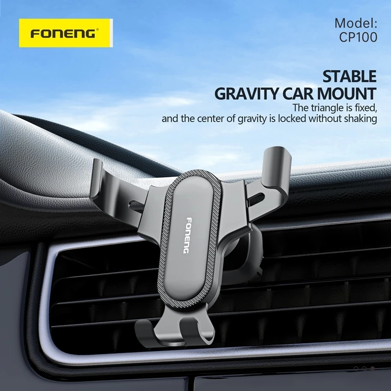 FONENG Gravity Air Vent Plastic Car Phone Holder CP100