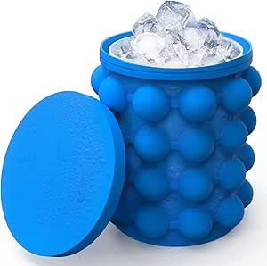 2-in-1 Silicone Ice Cube Maker & Ice Bucket