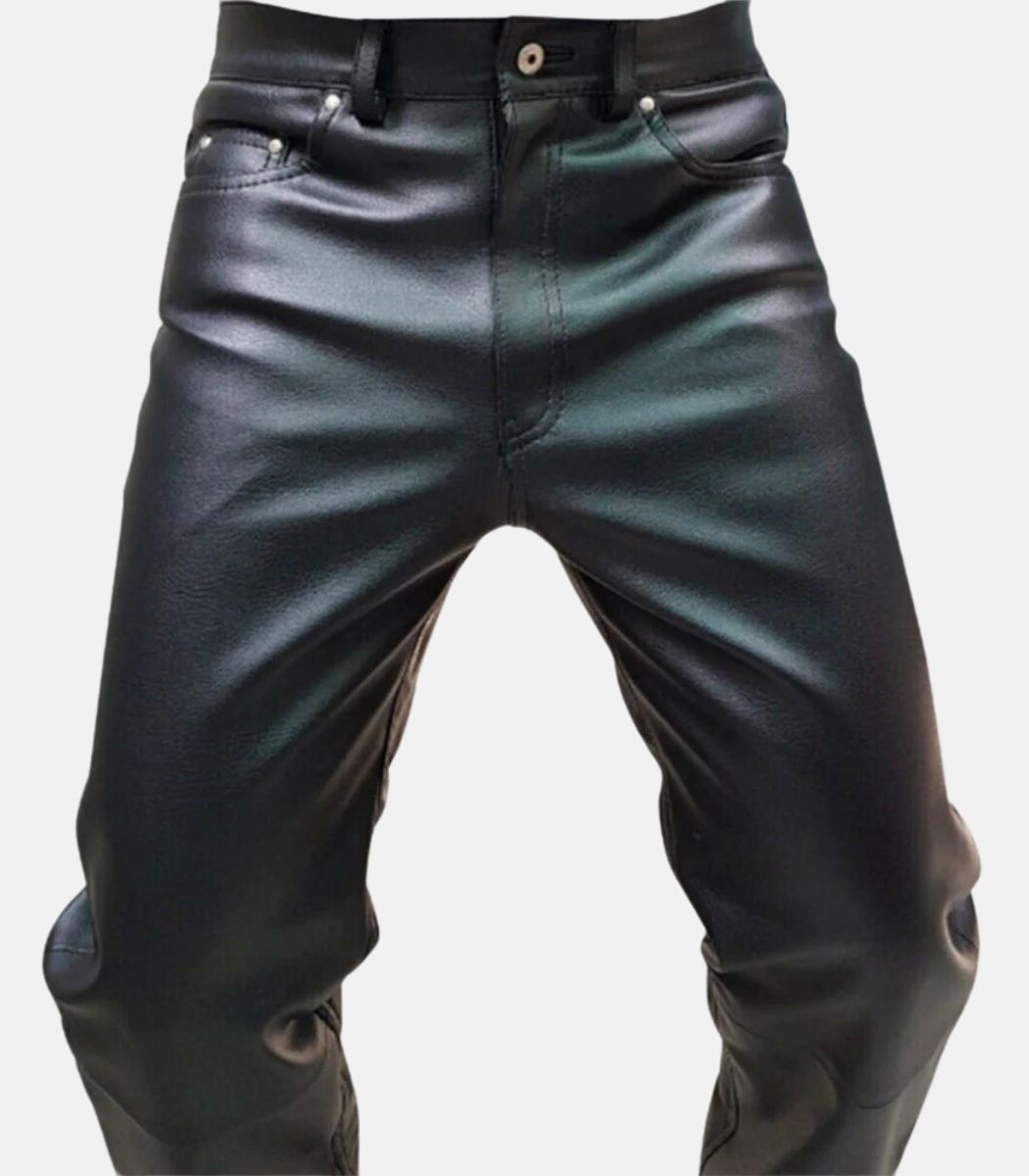 Men’s 501 Black Leather Pants
