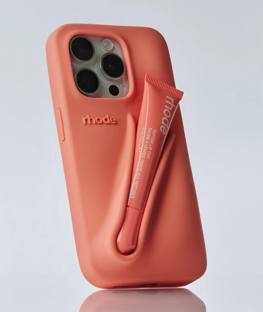 iPhone 14 Plus Lip Gloss Case | Glitter Silicone Cover with