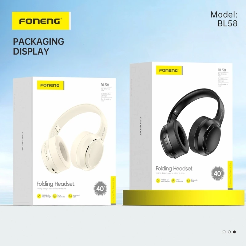 FONENG Wholesale Bluetooth Foldable Headphone BL58